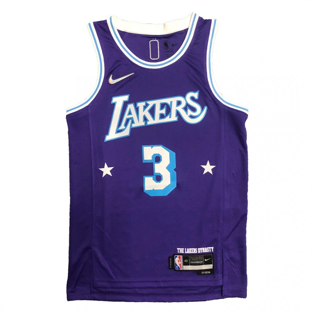 Men's LosAngeles Lakers Anthony Davis #3 Purple 2021/22 Swingman NBA Jersey - City Edition-Pro Kit Vault | Brand New 26/27 Sports Jerseys